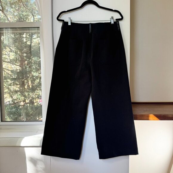 New Anthropologie The Colette Faux Leather Pocket Wide-Leg Pants Maeve Black 31 - Picture 8 of 14